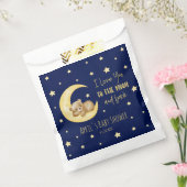 私は月に大好きテディベア赤ちゃんシャワー フェイバーバッグ (封をした状態)