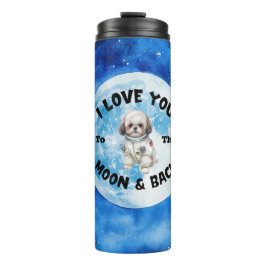 私は月に愛し、バックシーズー(犬)Tzu タンブラー