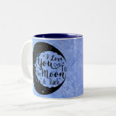 私は月に愛し&バック – 水色 ツートーンマグカップ (正面左)