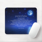 私は月の詩歌のコレクターに愛します マウスパッド (マウス)