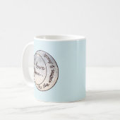 私は月及び背部に愛します コーヒーマグカップ (正面左)