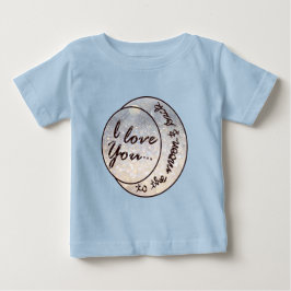 私は月及び背部に愛します ベビーTシャツ