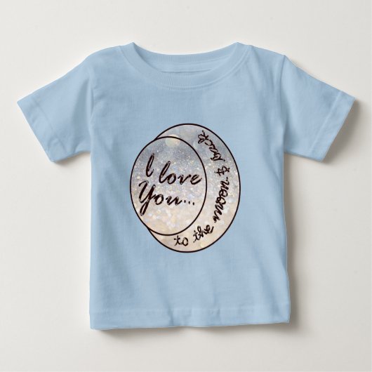 私は月及び背部に愛します ベビーTシャツ (正面)