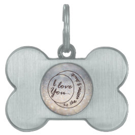 私は月及び背部に愛します ペットネームタグ