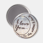 私は月及び背部に愛します マグネット (正面/裏面)