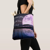 私は月及び背部バッグに愛します トートバッグ (クローズアップ)