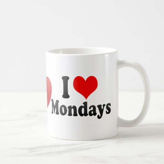 私は月曜日を愛します コーヒーマグカップ (右)
