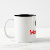 私は月曜日を憎みます ツートーンマグカップ (左)