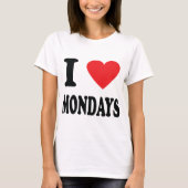 私は月曜日アイコンを愛します Tシャツ (正面)