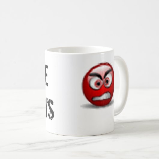 私は月曜日マグを憎みます コーヒーマグカップ (正面右)