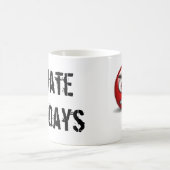 私は月曜日マグを憎みます コーヒーマグカップ (中央)