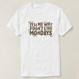 私は月曜日80sの大衆文化のタイポグラフィを好みません tシャツ