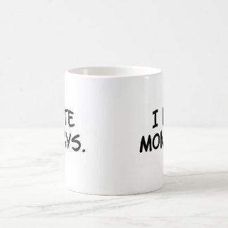 "私は月曜日"のマグ憎みます コーヒーマグカップ