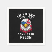 私は有罪判決を受けたフェロン・プロトランプのおもしろい投票をしている スタンダードカクテルナプキン (正面)