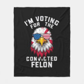 私は有罪判決を受けたフェロン・プロトランプのおもしろい投票をしている フリースブランケット (正面)