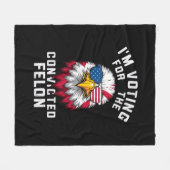 私は有罪判決を受けたフェロン・プロトランプのおもしろい投票をしている フリースブランケット (正面(横))