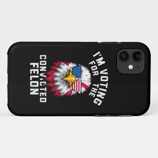 私は有罪判決を受けたフェロン・プロトランプのおもしろい投票をしている Case-Mate iPhoneケース (裏面(横))