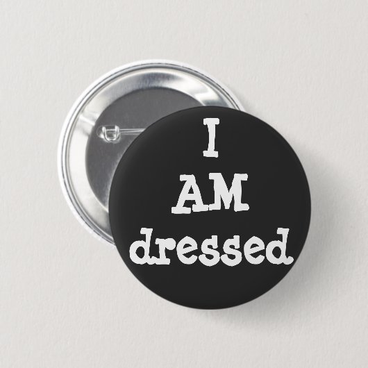 私は服を着ている – Covid Coronaおもしろい Virusパンデミック 缶バッジ (正面&裏面)