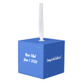 「私は望む」パイロット飛んでいる飛行機キューブオーナメント キューブオーナメント (裏面アングル)