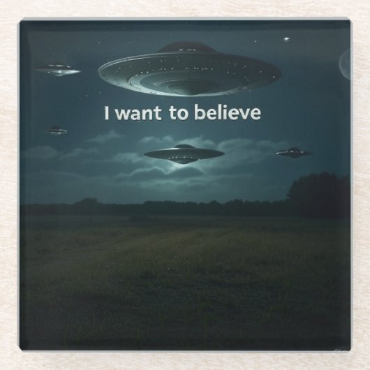 私は望信じん ガラスコースター (正面)