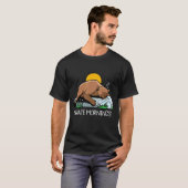 私は朝が嫌い可愛いクマ探し Tシャツ (正面フル)