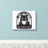 私は朝が苦手だ キャンバスプリント (インサイチュ (ウッドフロア))