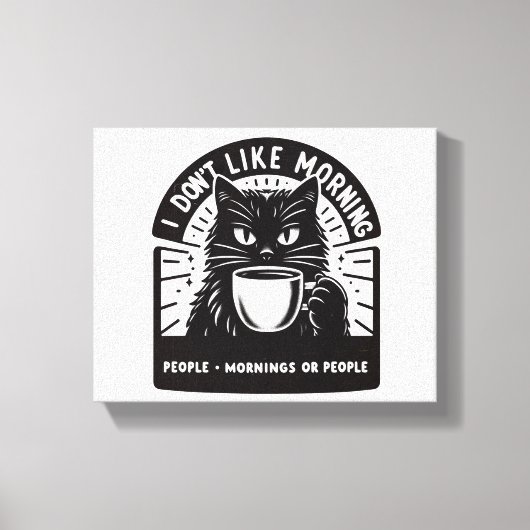 私は朝が苦手だ キャンバスプリント (正面)