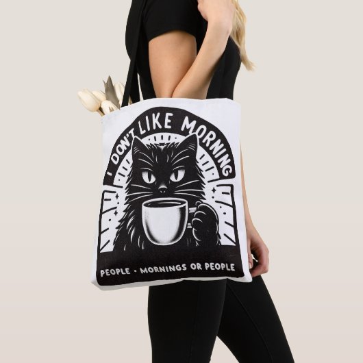 私は朝が苦手だ トートバッグ (クローズアップ)