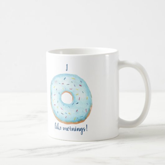 私は朝のようにドーナツ コーヒーマグカップ (右)
