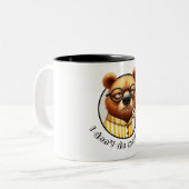 私は朝のクマを行わない ツートーンマグカップ (正面左)