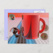 私は朝のコーヒーが大好きだ ポストカード (正面/裏面)