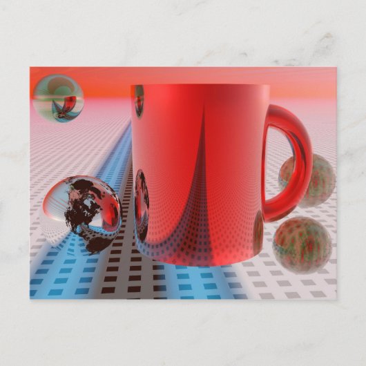 私は朝のコーヒーが大好きだ ポストカード (正面)