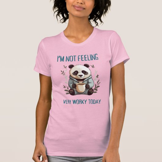 私は朝のパンダが大嫌い Tシャツ (正面)