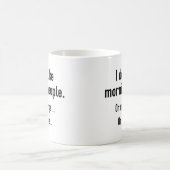 私は朝の人が好きではない コーヒーマグカップ (中央)
