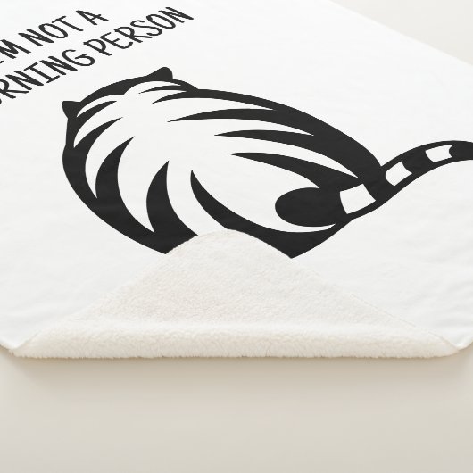 私は朝の人ではないおもしろいシェルパフリースブランケット シェルパブランケット (3/4)