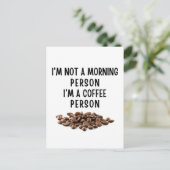 私は朝の人ではないコーヒー人だ ポストカード (スタンド正面)