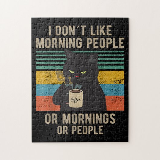 私は朝の人と朝の人と猫が嫌い ジグソーパズル (縦)