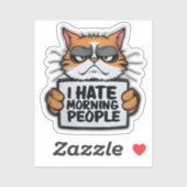私は朝の人のステッカーが嫌い2 シール (シート)