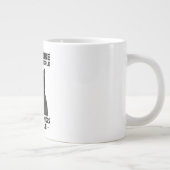 私は朝の人や人の猫が好きおもしろいでない ジャンボコーヒーマグカップ (右)