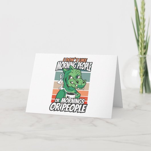 私は朝の人や朝の人や人が好きではない カード (正面)