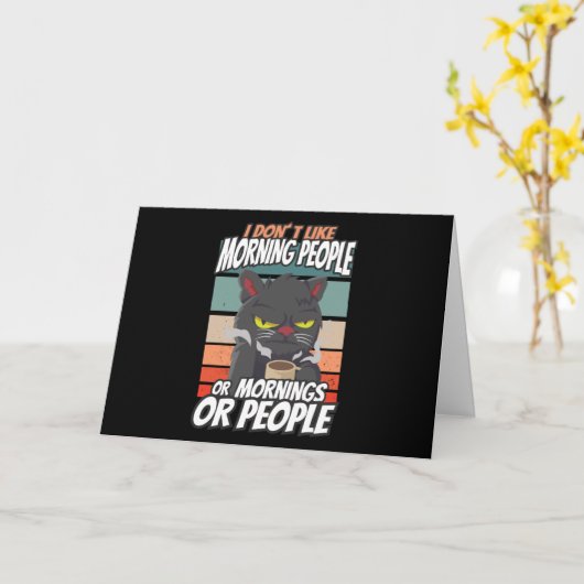 私は朝の人や朝の人や人が好きではない カード (黄色い花)