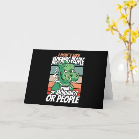 私は朝の人や朝の人や人が好きではない カード (黄色い花)