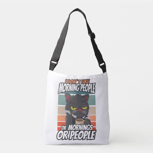 私は朝の人や朝の人や人が好きではない クロスボディバッグ (正面)