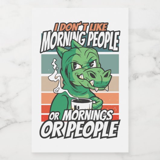 私は朝の人や朝の人や人が好きではない フードラベル (シングルラベル)