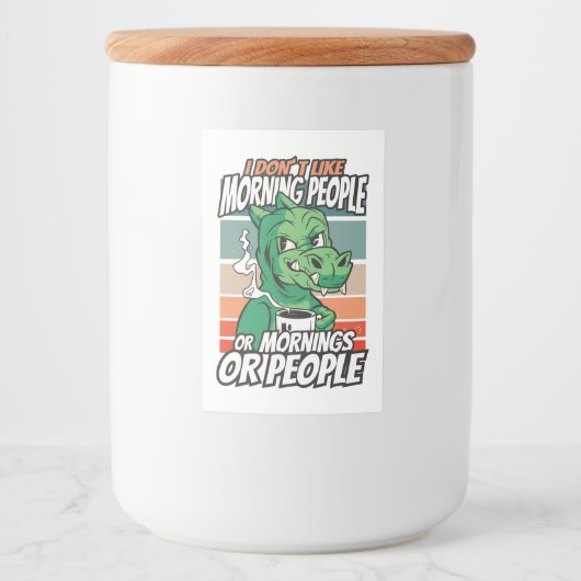 私は朝の人や朝の人や人が好きではない フードラベル (正面)