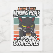 私は朝の人や朝の人や人が好きではない フードラベル (シングルラベル)