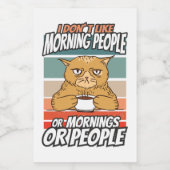 私は朝の人や朝の人や人が好きではない フードラベル (シングルラベル)