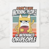 私は朝の人や朝の人や人が好きではない フードラベル (シングルラベル)