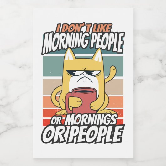 私は朝の人や朝の人や人が好きではない フードラベル (シングルラベル)