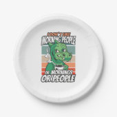 私は朝の人や朝の人や人が好きではない ペーパープレート (正面)